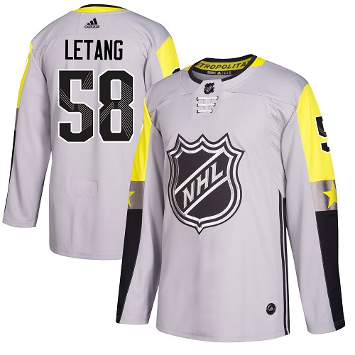 Adidas Penguins #58 Kris Letang Gray 2018 All-Star Metro Division Authentic Stitched NHL Jersey - Click Image to Close
